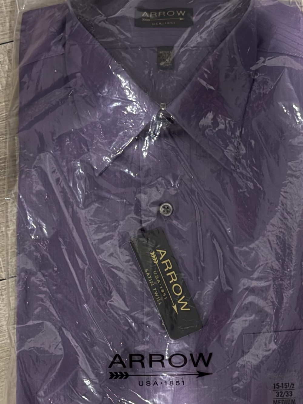 Arrow Men's Solid Violet Dress Shirt